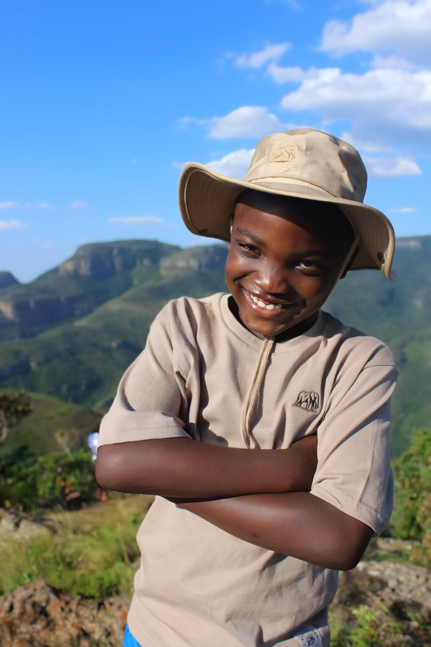 Kids wide-brimmed safari hat